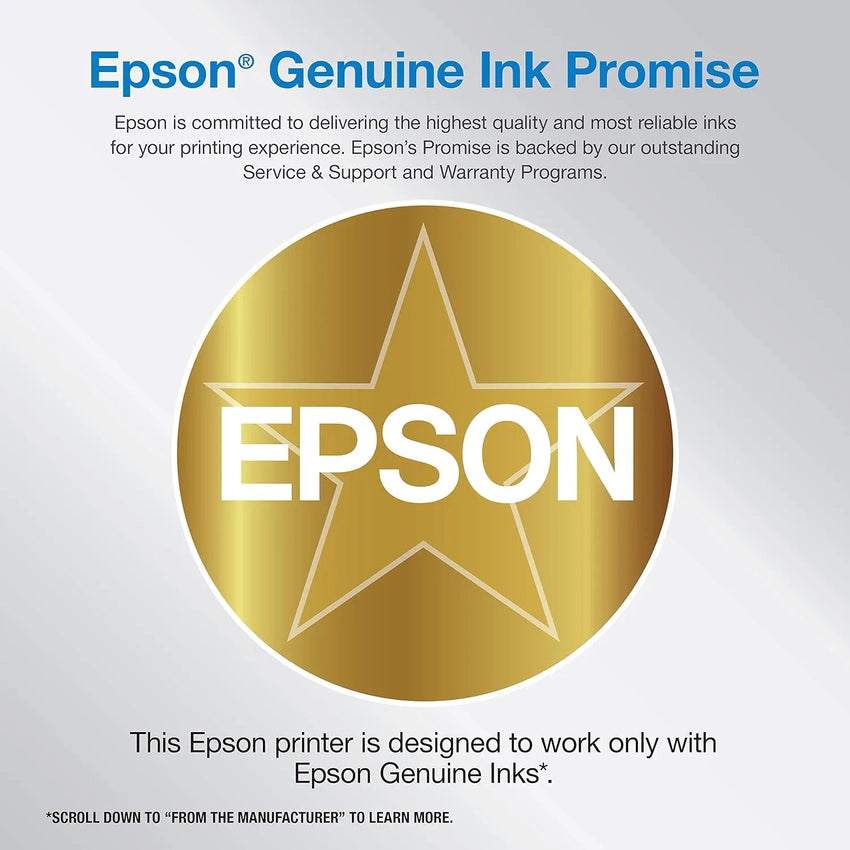 Epson EcoTank ET-4800 Wireless All-in-One Inkjet Printer, White Cartridge-Free, Scanner, Copier, Fax, ADF, Ethernet, Home Office