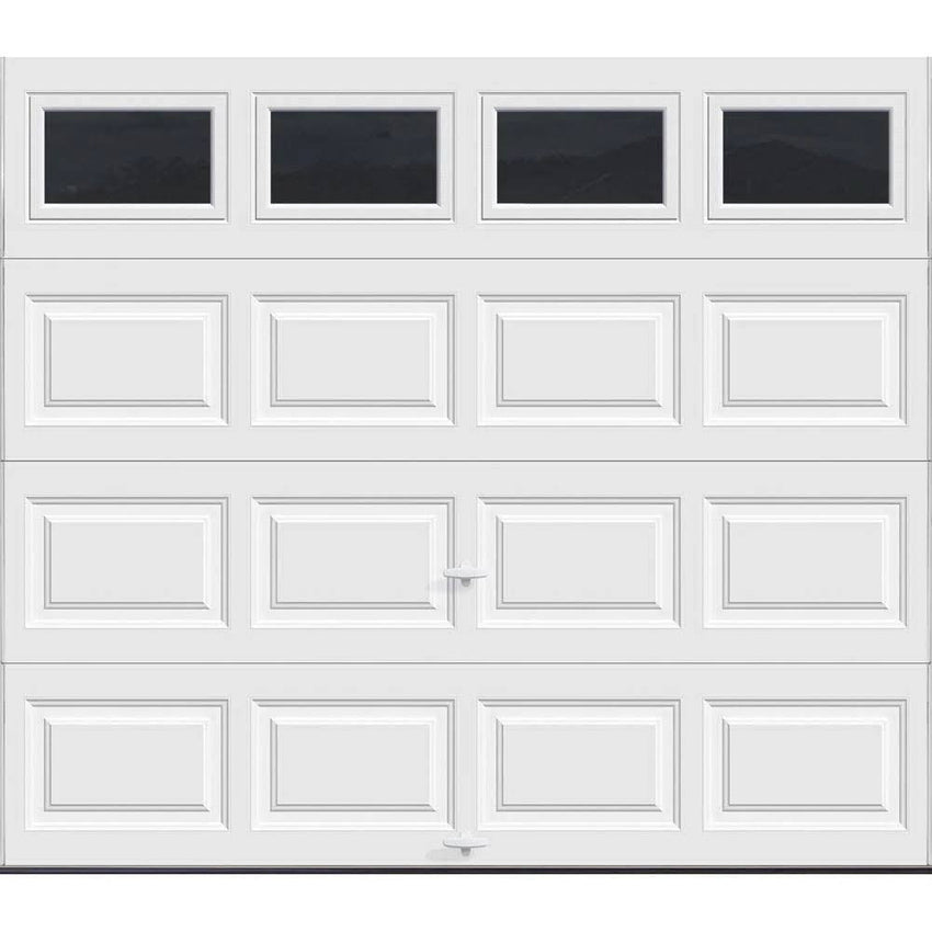 Clopay Classic Insulated Garage Door 97 ft, R-Value 6.5, White with Plain Window