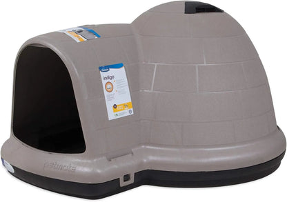 Petmate Indigo Dog House (Igloo Dog House, Made in USA with 90% Recycled Materials, All Weather Protection Pet Shelter) for XL Dogs 90 to 125 pounds, Made in USA