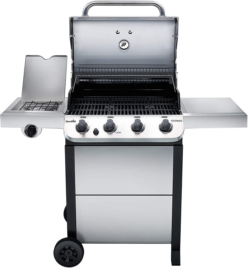 Char-Broil 463377319 Performance 4-Burner Cart Style Liquid Propane Gas Grill, Stainless Steel