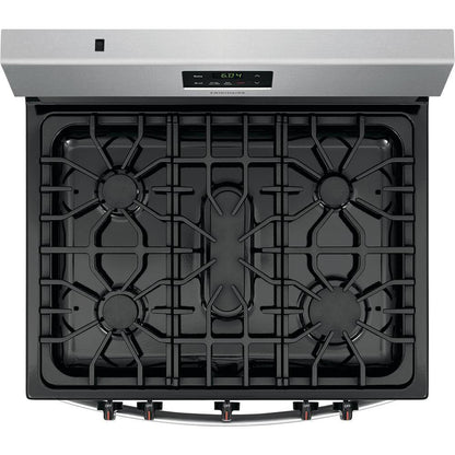 Frigidaire 30 in. 5 Burner Freestanding Gas Range in Stainless Steel FCRG3052AS