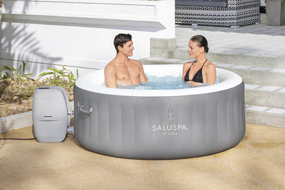 Inflatable Hot Tub Spa (71" x 26") | Portable Hot Tub with 2 Covers (1 Energy-Efficient Thermal Cover and 1 Standard Cover) | Fits Up to 2-4 Persons | Black