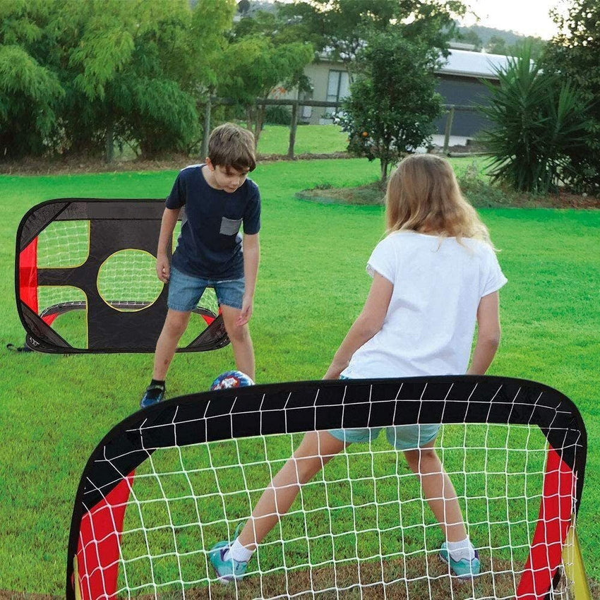 Best 2-In-1 Kids Pop Up Football Soccer Goal Net With Portable Bag