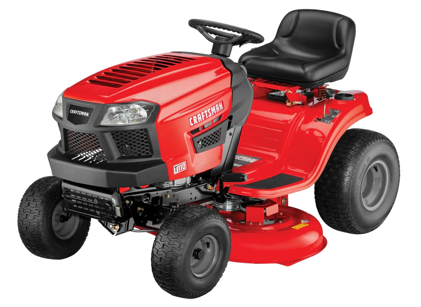 Craftsman T110 42-in Riding Lawn Mower 17.5 HP Briggs & Stratton Engine 7-Speed Transmission Model 13AN77XS093