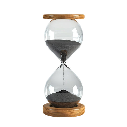 Globasesupply™ Structural Timepiece - 30-Minute Magnetic Sand Hourglass with Solid Wood Base