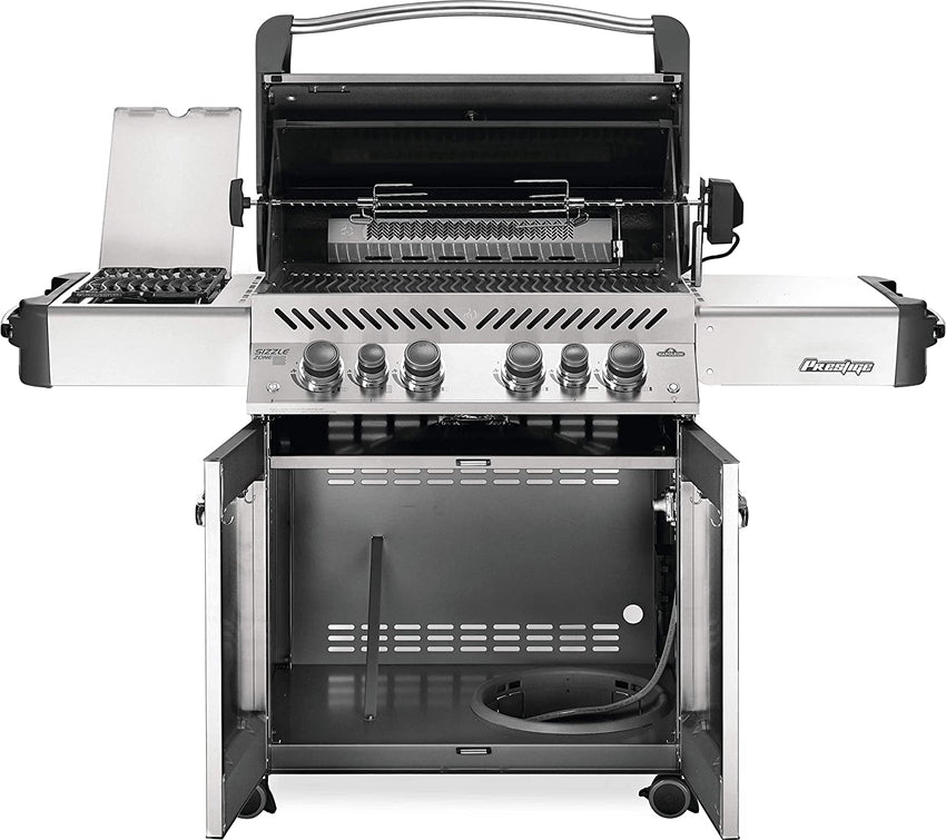 Napoleon P500RSIBPSS-3 Prestige 500 RSIB Propane Gas Grill, sq. in + Infrared Side and Rear Burner, Stainless Steel