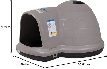 Petmate Indigo Dog House (Igloo Dog House, Made in USA with 90% Recycled Materials, All Weather Protection Pet Shelter) for XL Dogs 90 to 125 pounds, Made in USA