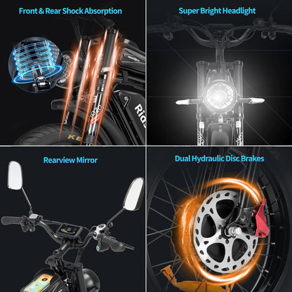 Electric Bike for Adults, 1000/2000W, 25-37Mph
