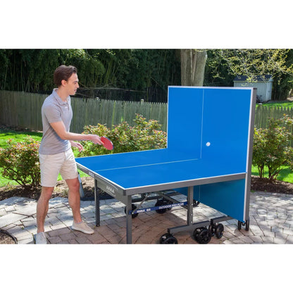 JOOLA Nova Pro Plus Outdoor Table Tennis Table with Weatherproof Net, 9锟5 ft, Foldable, Aluminum Surface