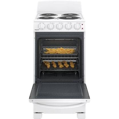 20 in. 4 Burner Element Free-Standing Electric Range in White